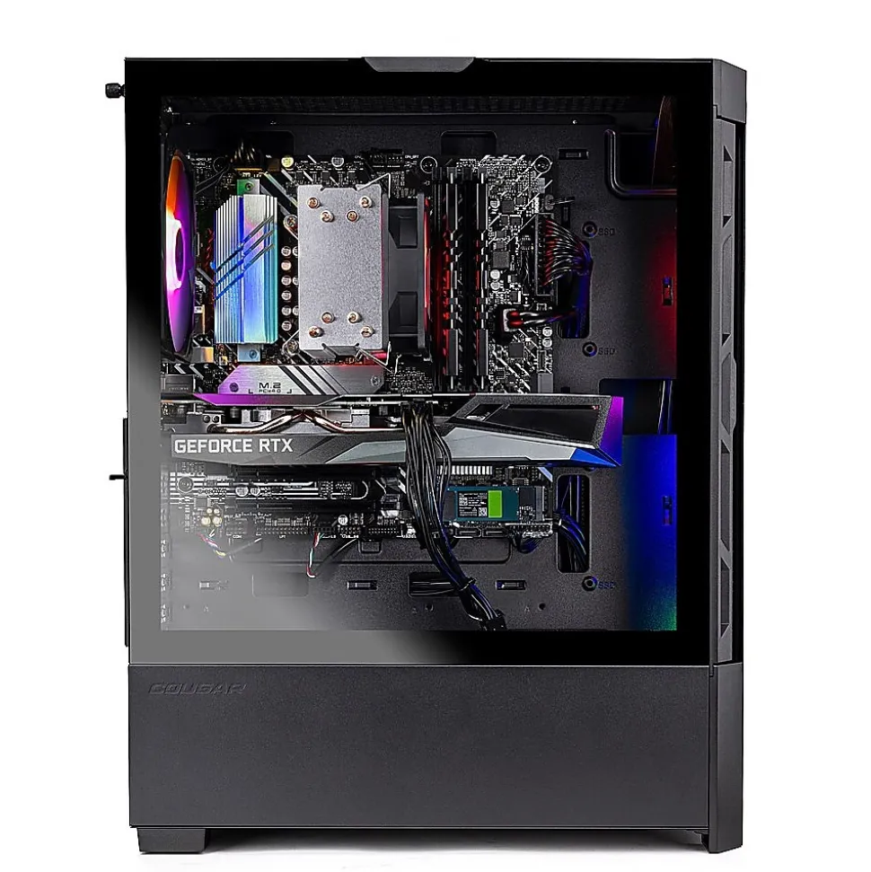 Skytech Blaze 4 Mini Gaming Desktop, Ryzen 7 5700, 16GB RAM, 2TB NVMe Solid State Drive, NVIDIA RTX 3050, Black