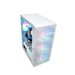 Skytech Storm Gaming Desktop, AMD Ryzen 5 5600G , 16GB RAM, 1TB SSD, Intel Arc A380 Graphics, White