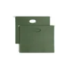 Smead 100% Recycled Hanging File Jacket, 3 1/2" Expansion, Letter Size, Standard Green, 10/Box (64226)