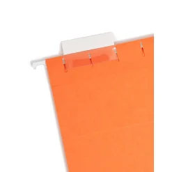Smead Adjustable Tab Recycled Hanging File Folder, 5-Tab, Letter Size, Orange, 25/Box (64065)