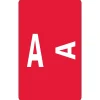 Smead AlphaZ ACCS Color-Coded Alphabetic Labels, A, Label Sheet, Red, 100/Pk (67171)