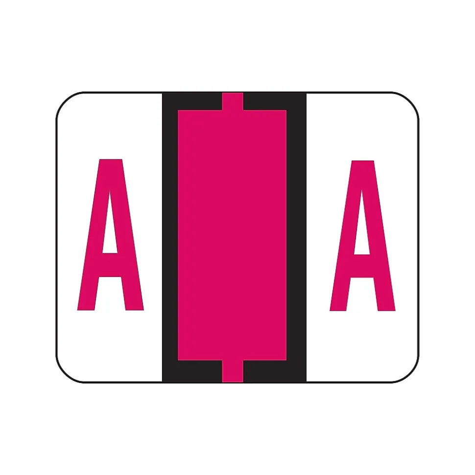 Smead BCCR Color Coded Alphabetic Labels, 1" x 1.25", Red, 500/Roll (67071)