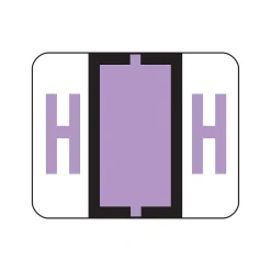 Smead BCCR Color Coded Alphabetic Labels, H, Lavender, 500/Roll (67078)