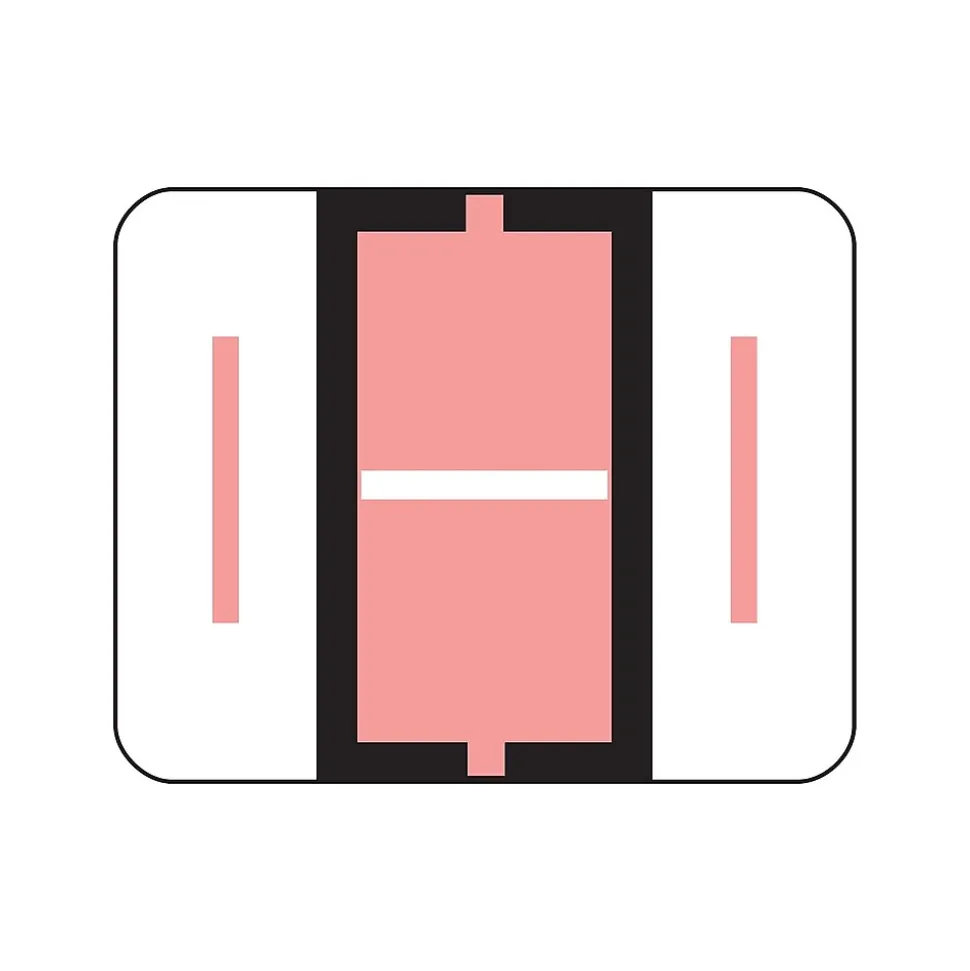 Smead BCCR Color Coded Alphabetic Labels, I, Pink, 500/Roll (67079)