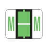 Smead BCCR Color Coded Alphabetic Labels, M, Light Green, 500/Roll (67083)