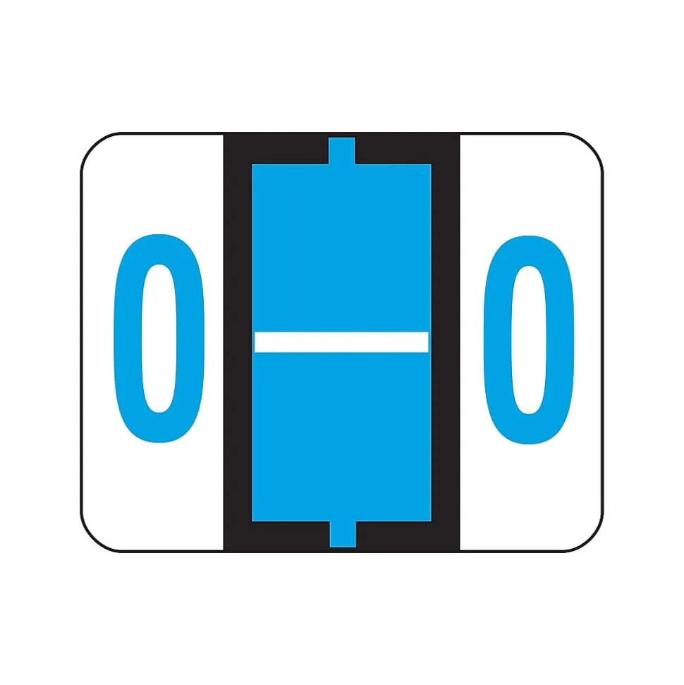 Smead BCCR Color Coded Alphabetic Labels, O, Blue, 500/Roll (67085)