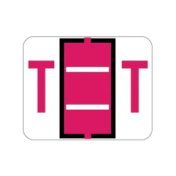 Smead BCCR Labels File Folder Label, T, Red, 500 Labels/Pack (67090)