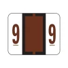Smead BCCRN Color Coded Numeric Labels, 9, Brown, 500/Roll (67379)