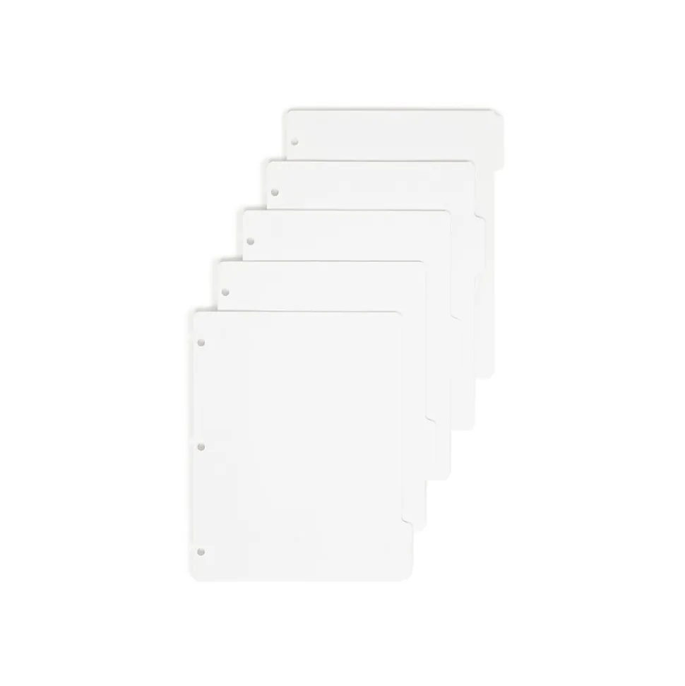 Smead Blank Dividers, 5-Tab, White, 20 Sets/Box (89415)