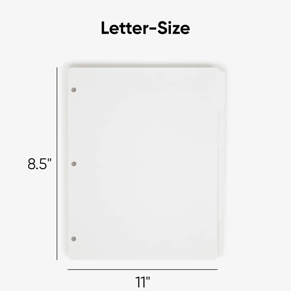 Smead Blank Dividers, 5-Tab, White, 20 Sets/Box (89415)