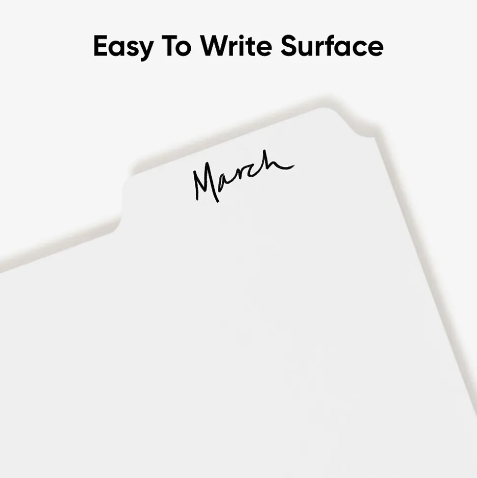 Smead Blank Dividers, 5-Tab, White, 20 Sets/Box (89415)