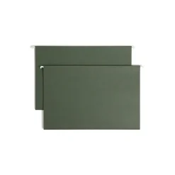 Smead Box Bottom Hanging File Folders, 1" Expansion, Legal Size, Standard Green, 25/Box (64339)