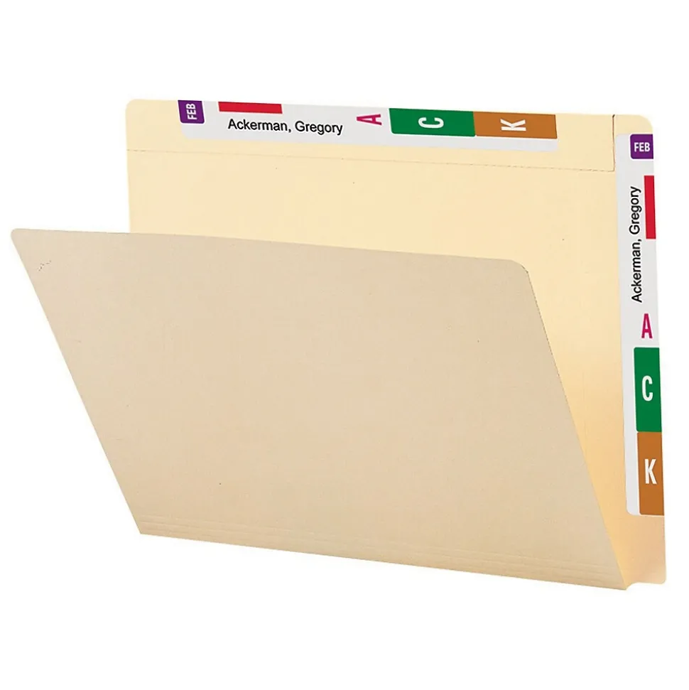 Smead Conversion Top and End-Tab File Folders, Straight-Cut Tabs, Letter Size, Manila, 100/Bx (24190)