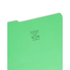 Smead CutLess® File Folder, 3 Tab, Legal Size, Green, 100/Bx (17143)