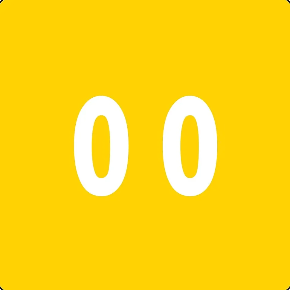 Smead DCC Labels File Folder Label, 0, Yellow, 250 Labels/Pack (67420)