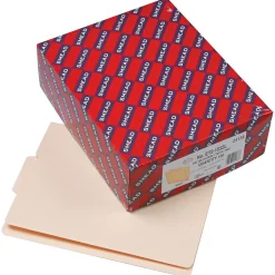Smead End Tab File Folder, Shelf-Master Reinforced 1/3-Cut Tab Center Position, Letter Size, Manila, 100/Box (24136)