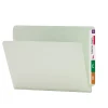 Smead® End Tab Pressboard File Folder, Straight-Cut Tab, 1" Expansion, Letter Size, Gray/Green, 25/Box (26200)