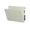 Smead End Tab Pressboard File Folder, Straight-Cut Tab, 2" Expansion, Letter Size, Gray/Green, 25/Box (26210)
