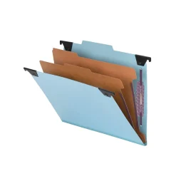 Smead FasTab Heavy Duty Hanging File Folder, 2/5 Cut Tab, Letter size, Blue (65115)