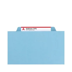 Smead FasTab Heavy Duty Hanging File Folder, 2/5 Cut Tab, Letter size, Blue (65115)