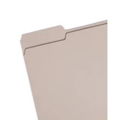 Smead File Folder, 3 Tab, Letter Size, Light Gray, 100/Bx (12343)