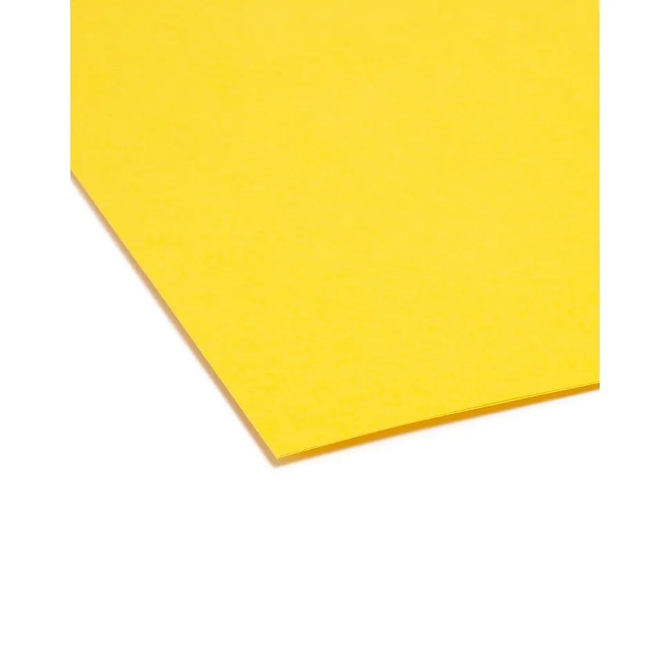 Smead File Folder, 3 Tab, Legal Size, Yellow, 100/Box (17943)