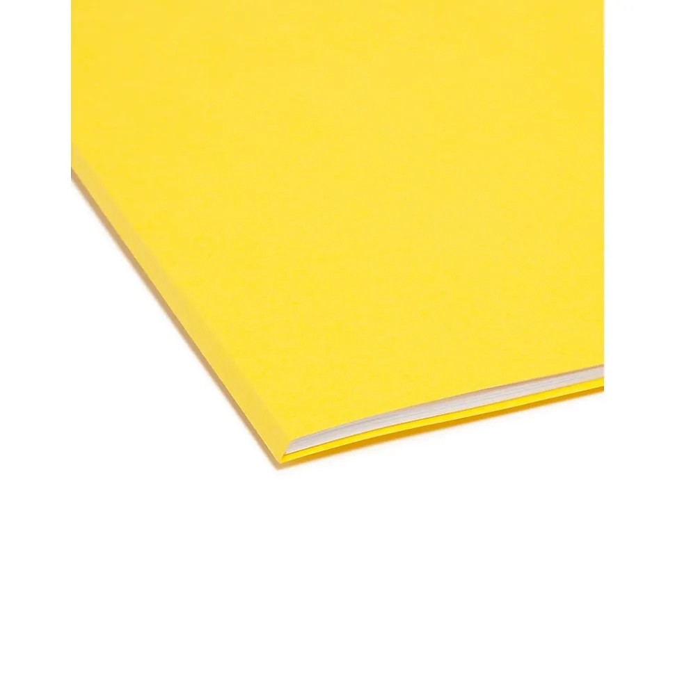Smead File Folder, 3 Tab, Legal Size, Yellow, 100/Box (17943)