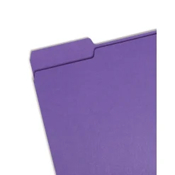 Smead File Folder, 1/3-Cut Tab, Letter Size, Purple, 100/Box (13043)