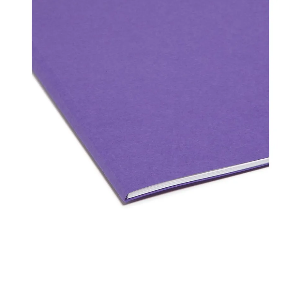 Smead File Folder, 1/3-Cut Tab, Letter Size, Purple, 100/Box (13043)