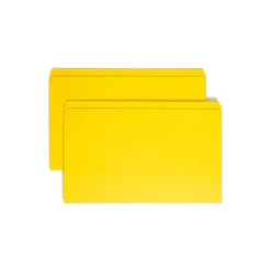 Smead File Folder, Reinforced Straight-Cut Tab, Legal Size, Yellow, 100 per Box (17910)