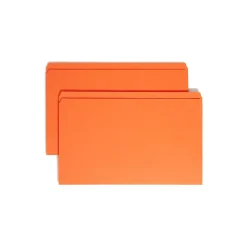 Smead File Folder, Reinforced Straight-Cut Tab, Legal Size, Orange, 100 per Box (17510)