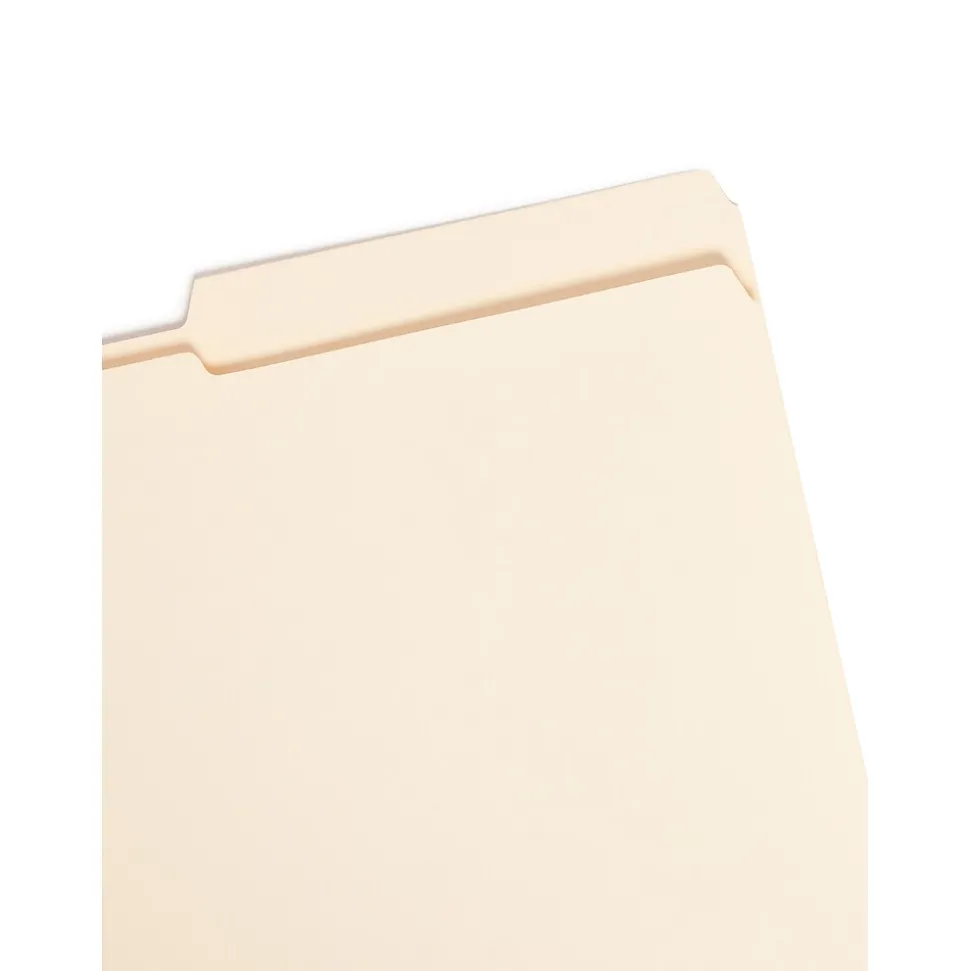 Smead File Folder, Reinforced 2/5-Cut Tab Right Position, Legal Size, Manila, 100/Box (15386)