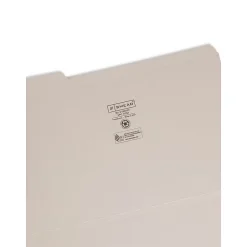 Smead File Folder, Reinforced 1/3-Cut Tab, Legal Size, Gray, 100/Box (17334)