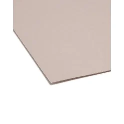 Smead File Folder, Reinforced Straight-Cut Tab, Letter Size, Gray, 100/Box (12310)