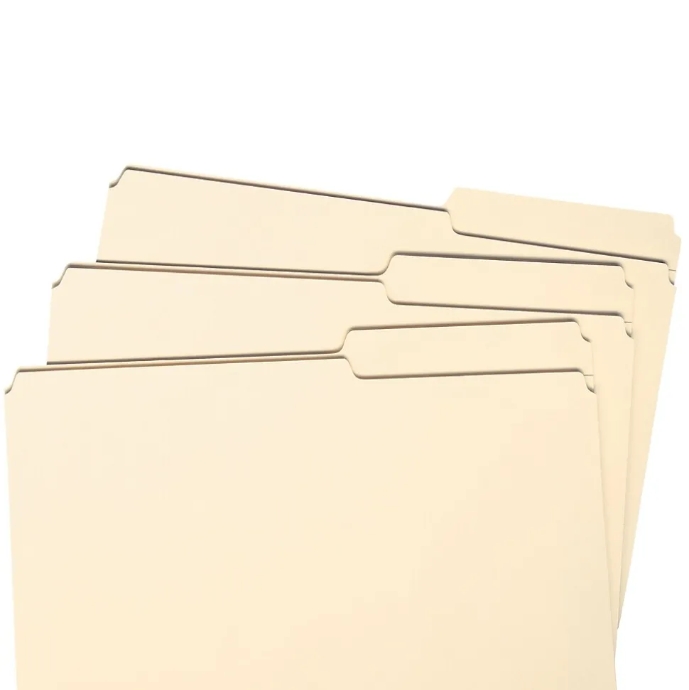 Smead File Folder, Reinforced 2/5-Cut Tab Right Position, Legal Size, Manila, 100/Box (15386)
