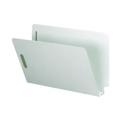 Smead File Folder, Straight Cut, Legal Size, Gray/Green, 25/BX (29210)