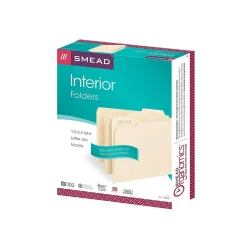 Smead File Folders, 1/2-Cut Tab, Letter Size, Manila, 100/Bx (10320)