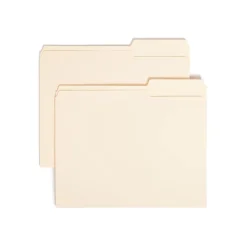 Smead File Folders, 2/5-Cut Tab, Letter Size, Manila, 100/Bx (10385)