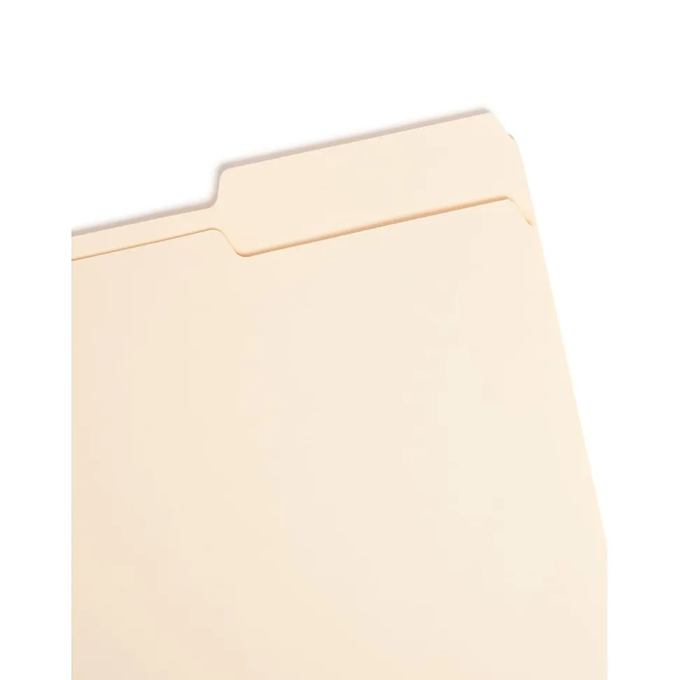 Smead File Folders, 2/5-Cut Tab, Letter Size, Manila, 100/Bx (10385)