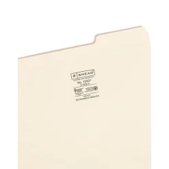 Smead File Folders, Reinforced 1/3-Cut Tab Right Position, Letter Size, Manila, 100/Box (10337)