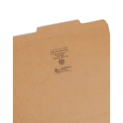 Smead File Folders, Reinforced 2/5-Cut Tab Right Of Center, Guide Height, Letter Size, Kraft, 100/Box (10776)