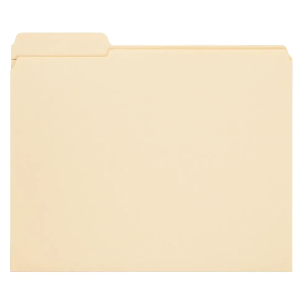 Smead File Folders, Reinforced 1/3-Cut Tab, Letter Size, Manila, 100/Box (10335)