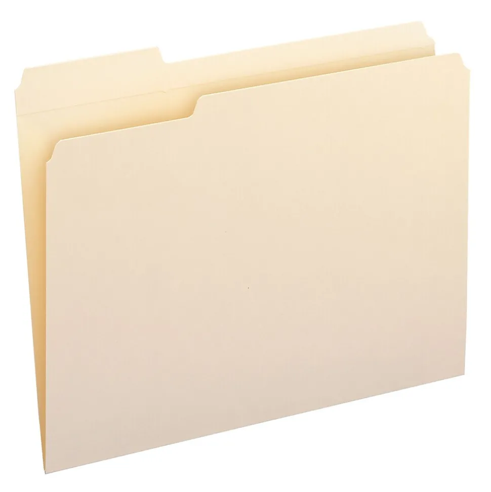Smead File Folders, Reinforced 1/3-Cut Tab, Letter Size, Manila, 100/Box (10335)