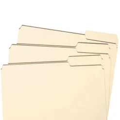 Smead File Folders, Reinforced 1/3-Cut Tab Right Position, Letter Size, Manila, 100/Box (10337)