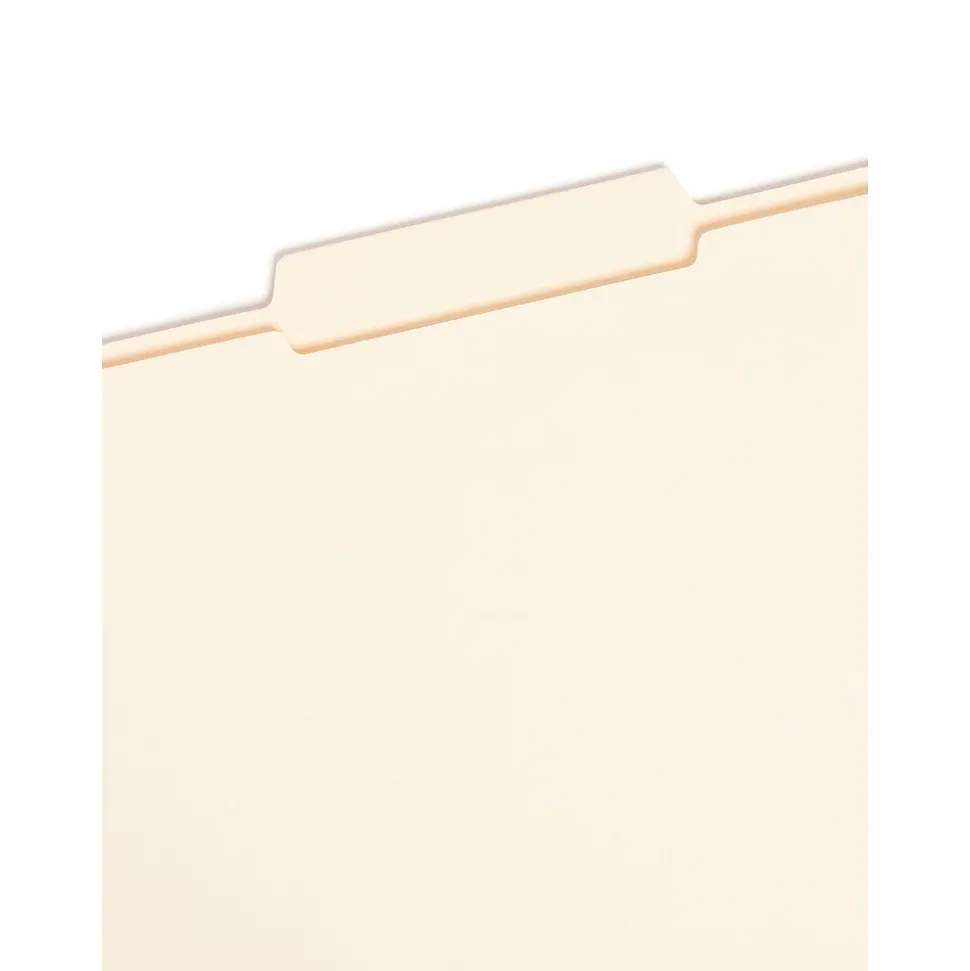 Smead File Folders, Reinforced 2/5-Cut Tab, Letter Size, Manila, 100/Box (10376)