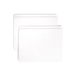 Smead File Folders, 1-Tab, Letter Size, White, 100/Box (12810)