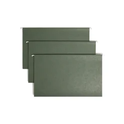Smead Hanging File Folders, 1/3-Cut Adjustable Tab, Legal Size, Standard Green, 25/Box (64135)