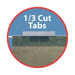 Smead Hanging File Folders, 1/3-Cut Adjustable Tab, Legal Size, Standard Green, 25/Box (64135)