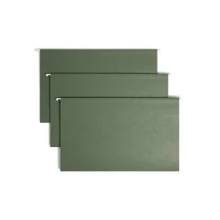 Smead Hanging File Folders, 1/5-Cut Tab, Legal Size, Standard Green, 25/Box (64155)
