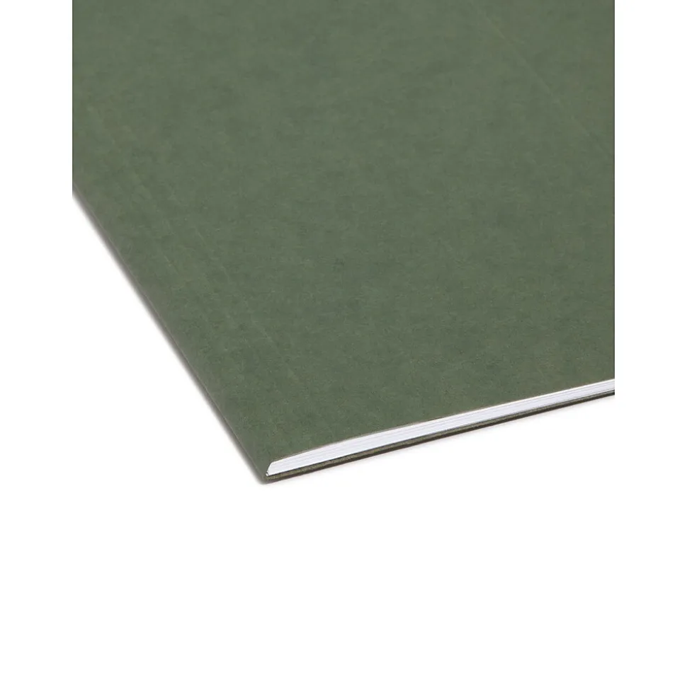 Smead Hanging File Folders, 1/5-Cut Tab, Legal Size, Standard Green, 25/Box (64155)